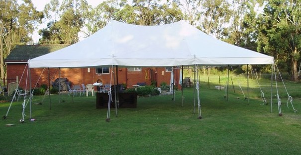 6m x 9m peg and pole marquee