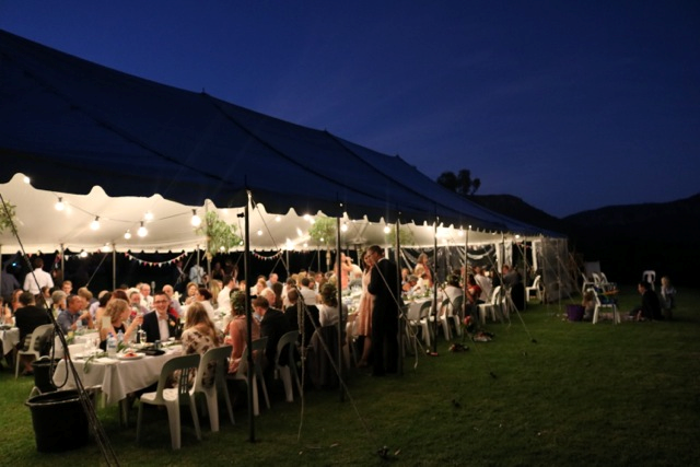 9x22.5m peg and pole marquee
